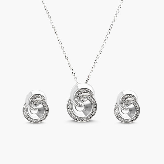 Nova Halo Pendant Necklace Set