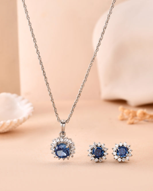 Midnight Sapphire Pendant Set