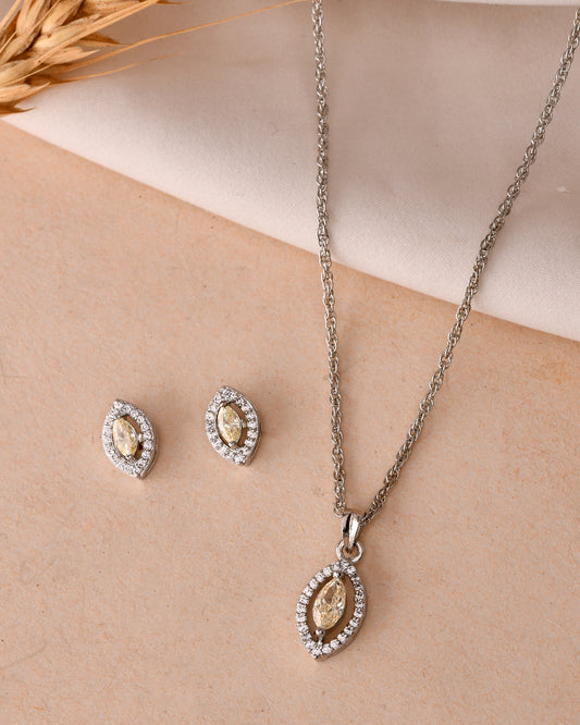 Aurielle Marquise Pendant Set