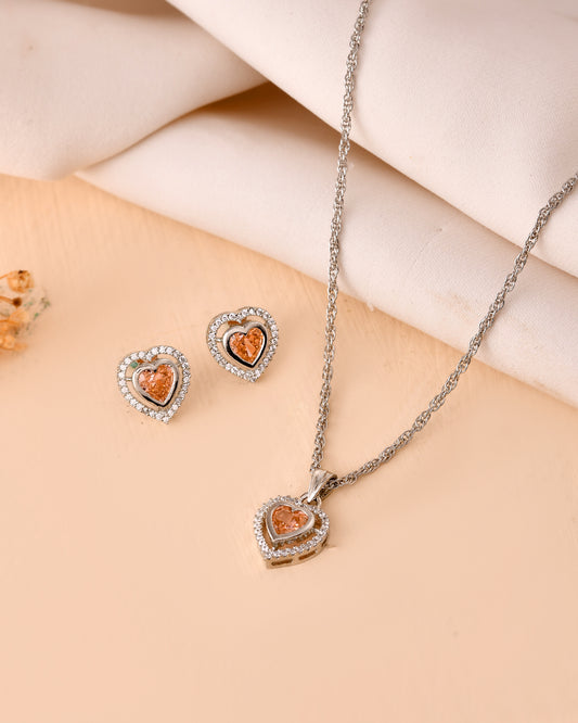 Peach Élan Pendant Set