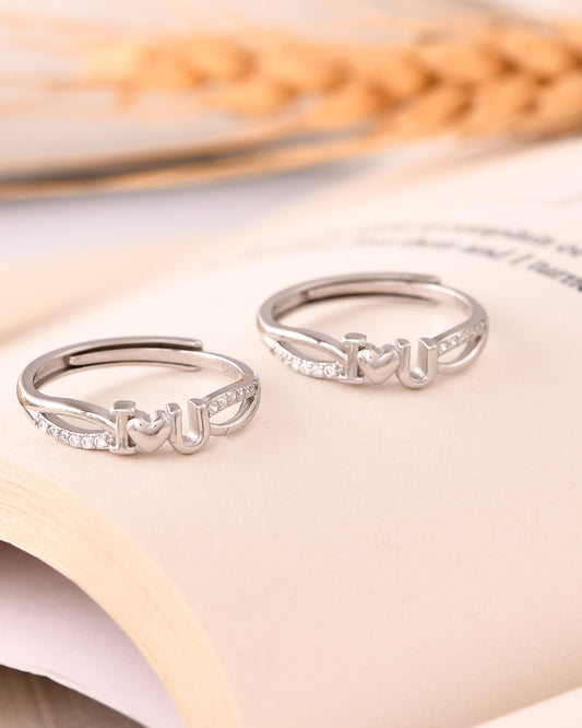 Love Script Adjustable Ring