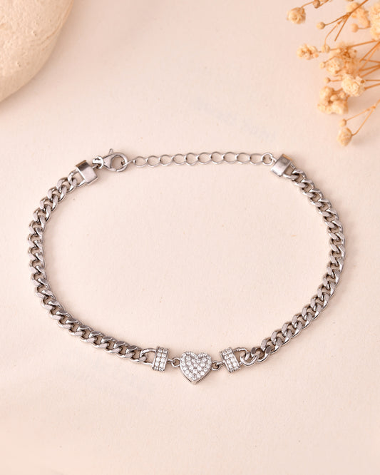 Pavé Heart Bracelet