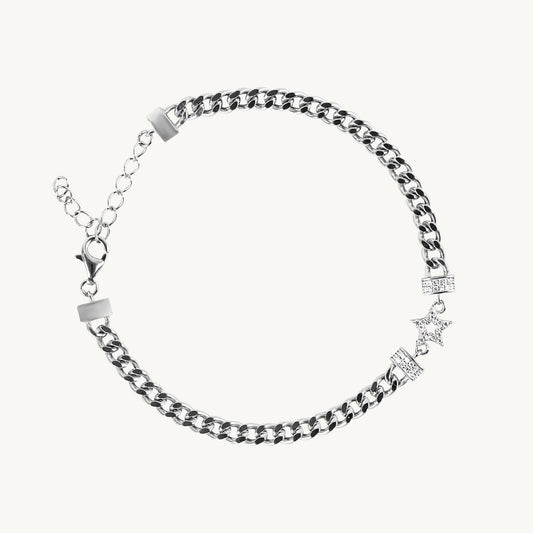 Star Chain 925 Silver Bracelet