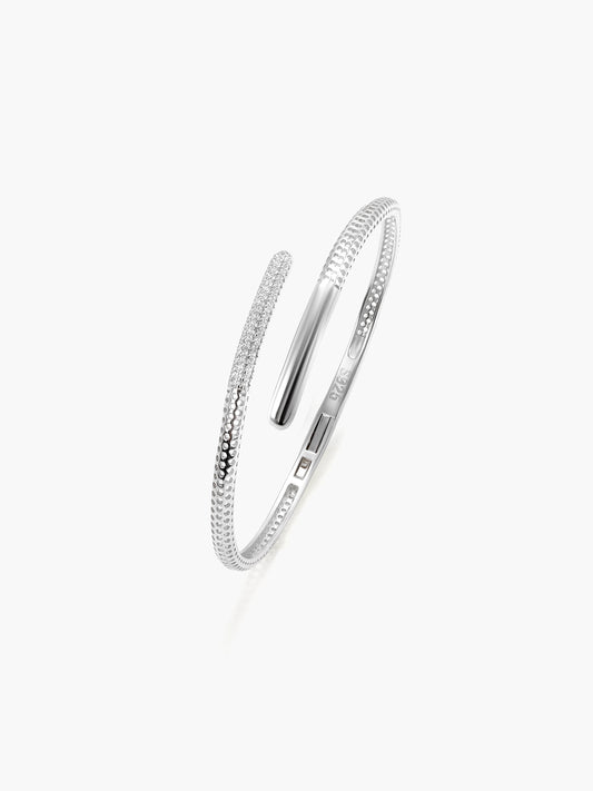 Open Slim Pavé Cuff Bracelet