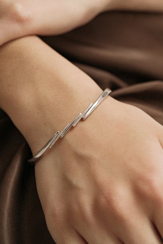 Double Bar With Pavé Bracelet