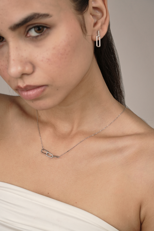 Inter Link Pendant Necklace