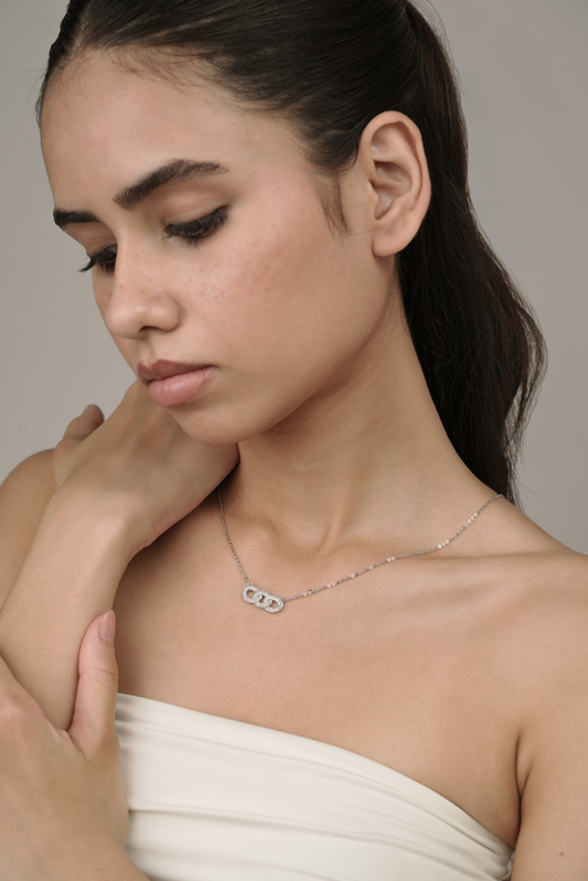 Triple Circle Pendant Necklace