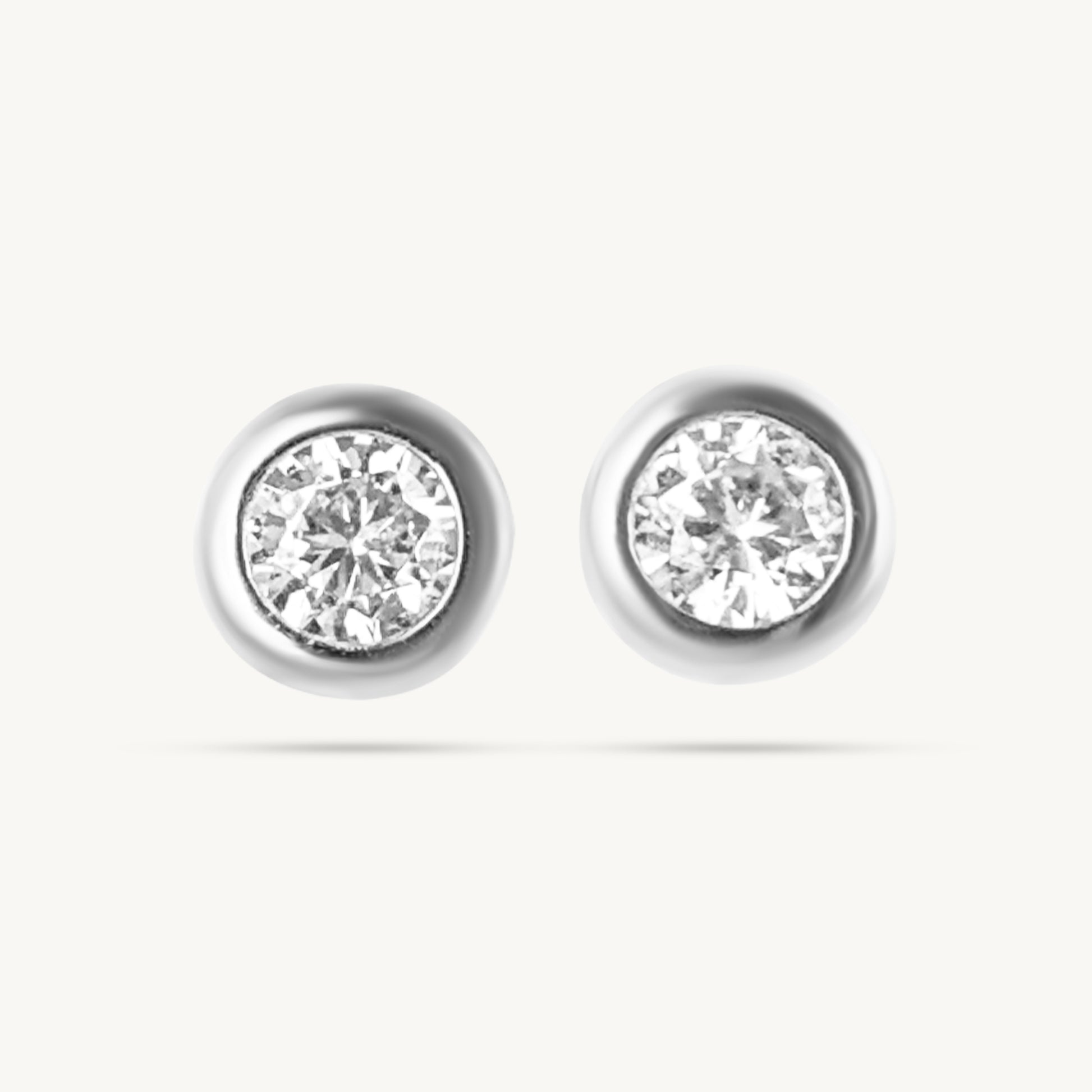 silver 925 solitaire studs