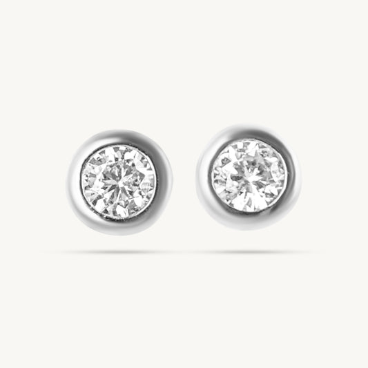 silver 925 solitaire studs