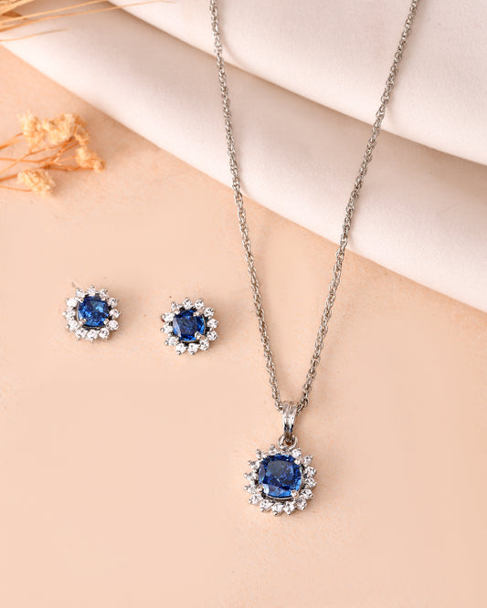 Midnight Sapphire Pendant Set