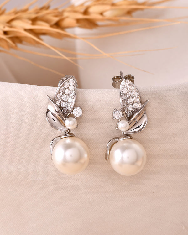 Pearl Bloom Drop Earrings