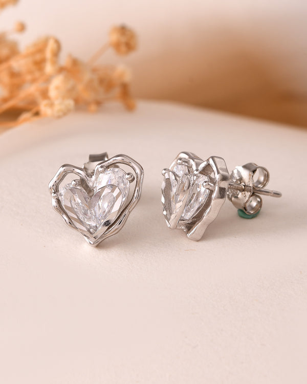 Twilight Heart Crystal Earrings