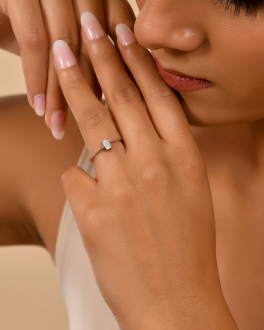 Emerald Grace Solitaire Ring