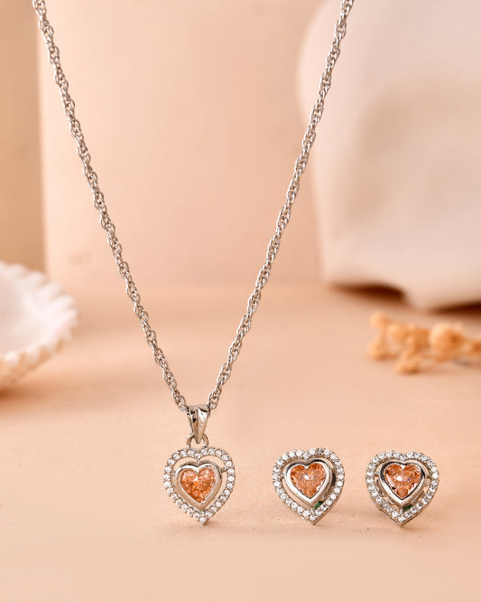 Peach Élan Pendant Set