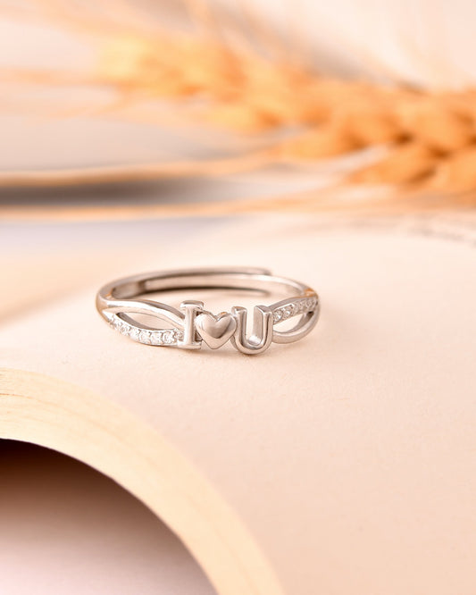 Love Script Adjustable Ring