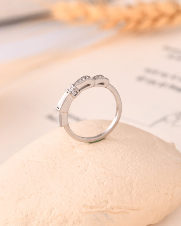 Silver Bow Elegance Ring