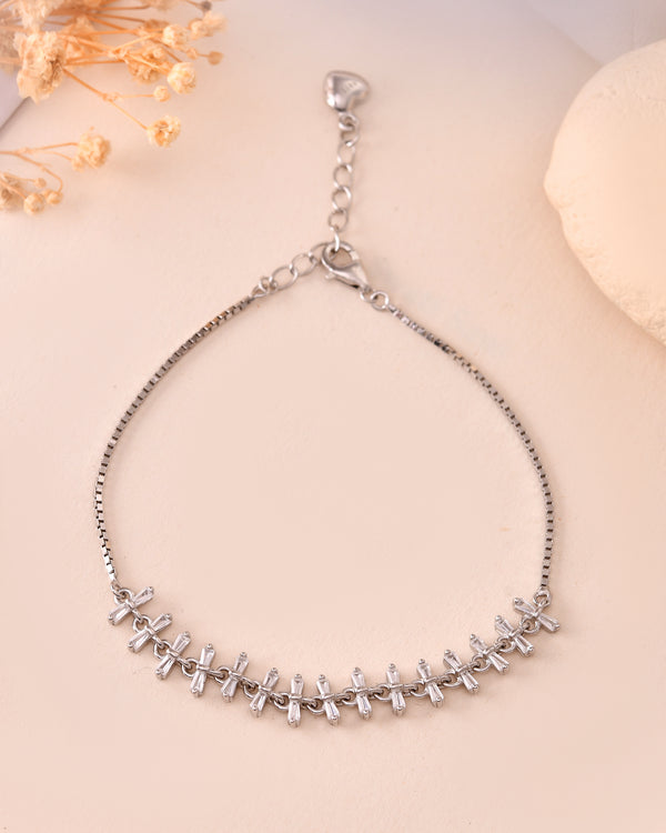 Starlight Silver Cluster Bracelet