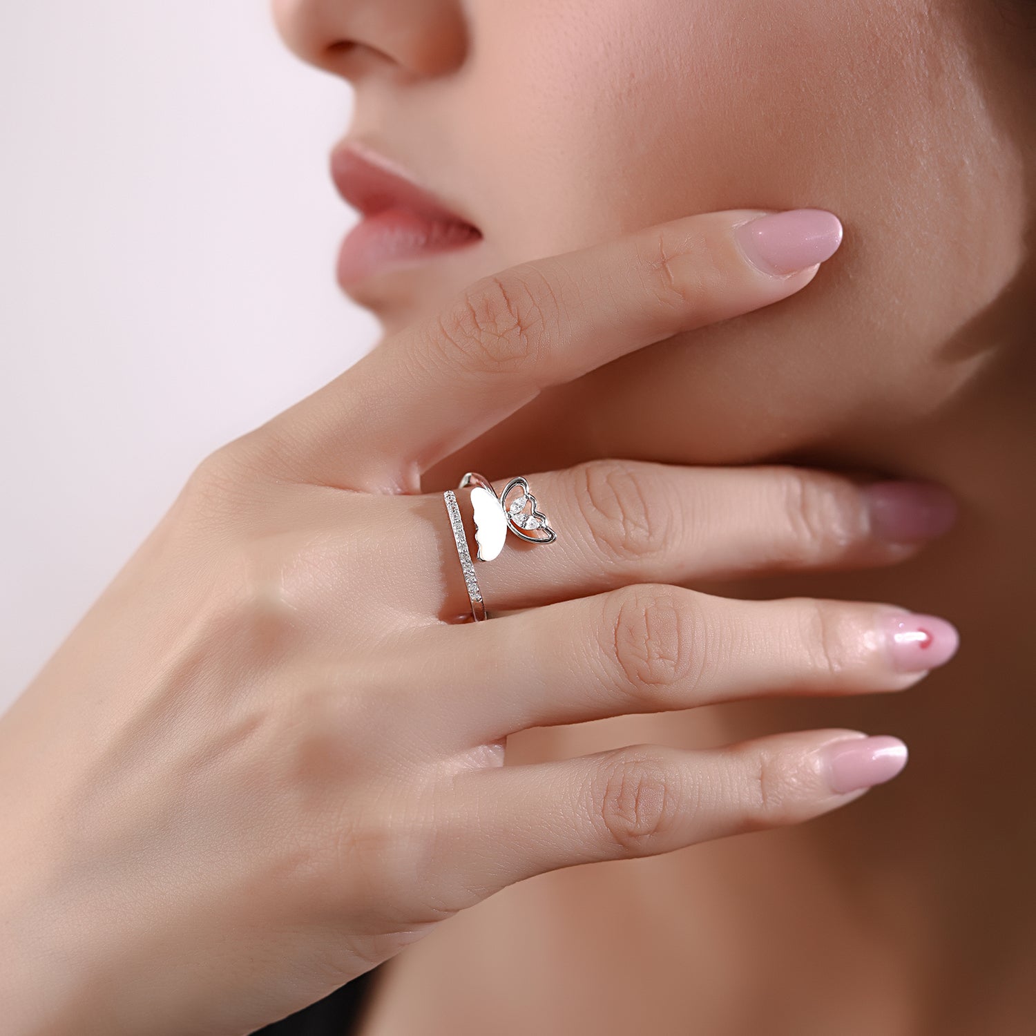 Rivya 925 sterling silver butterfly ring