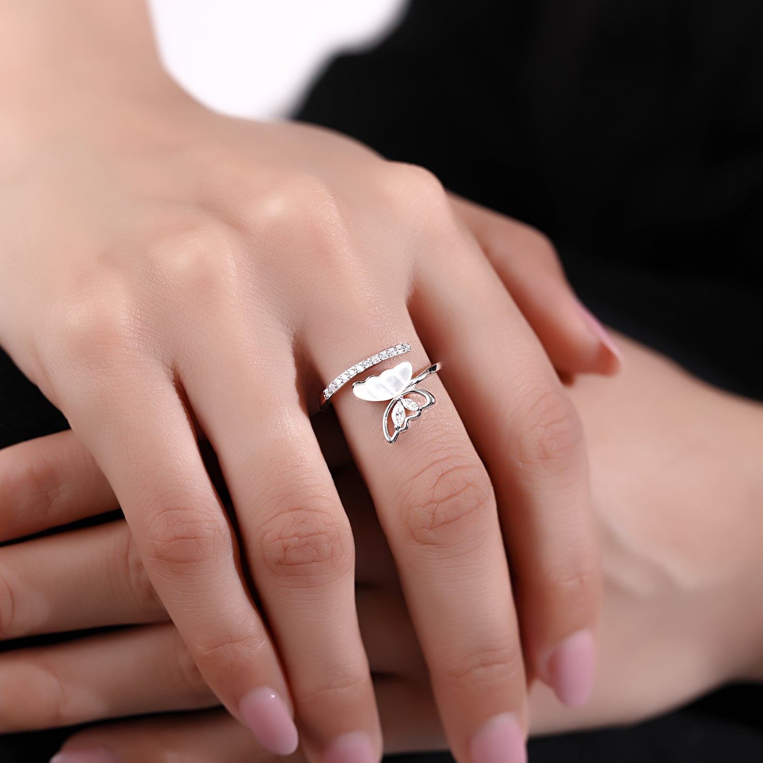 Rivya 925 sterling silver butterfly ring