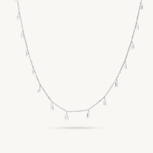 Baguette Drop Necklace