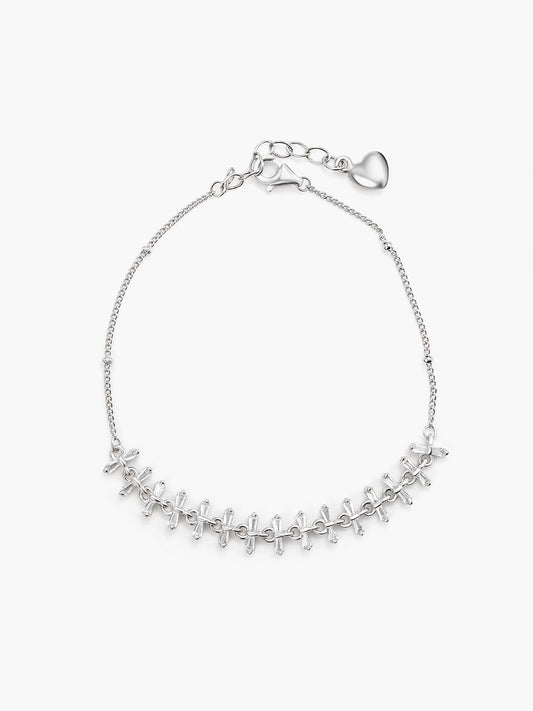 Baguette Cross Bracelet