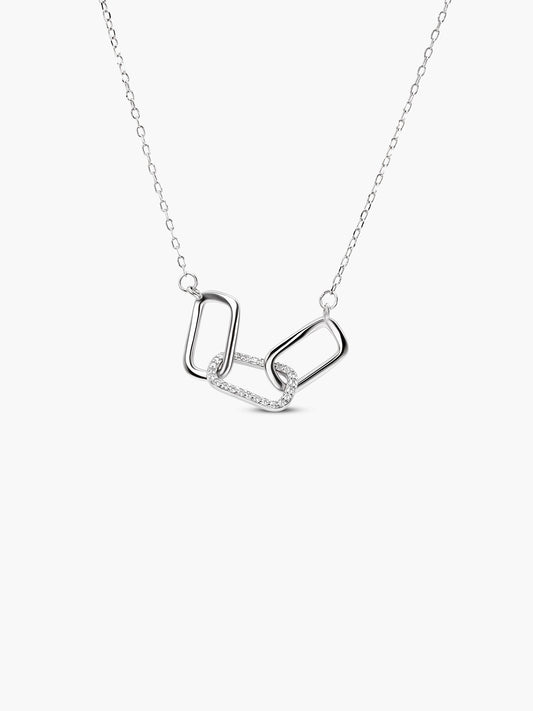 Inter Link Pendant Necklace